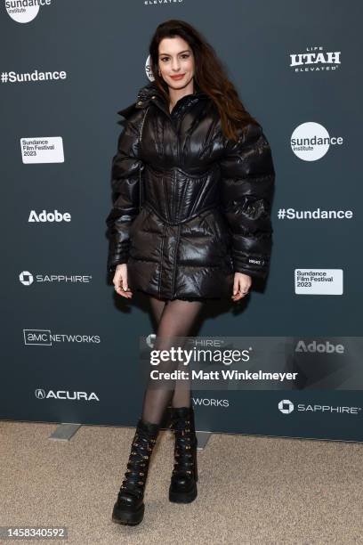 Anne Hathaway attends the 2023 Sundance Film Festival "Eileen" Premiere at Eccles Center Theatre on January 21, 2023 in Park City, Utah.