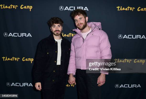 Noah Galvin and Ben Platt attend the Theater Camp Premiere Party hosted by Acura at Acura Festival Village during Sundance Film Festival 2023 on...