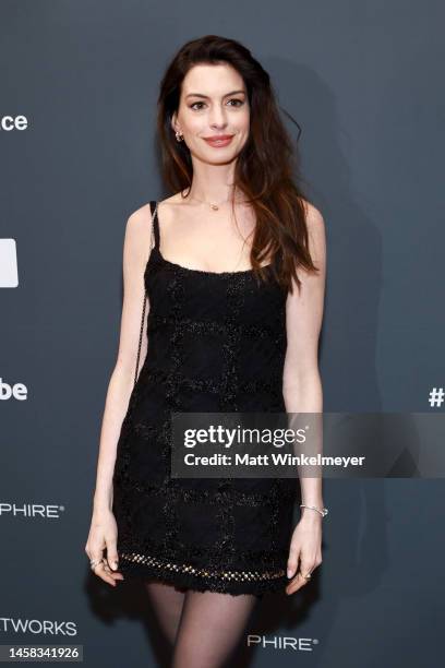 Anne Hathaway attends the 2023 Sundance Film Festival "Eileen" Premiere at Eccles Center Theatre on January 21, 2023 in Park City, Utah.