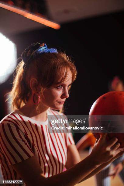 focus on the game - bowling ball stock pictures, royalty-free photos & images