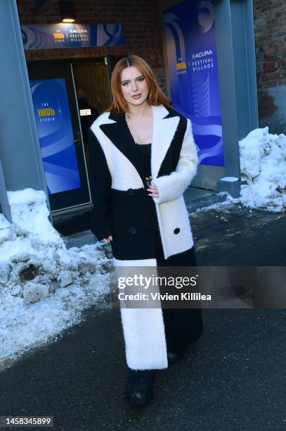 Bella Thorne attends Acura Festival Village at Sundance Film Festival 2023 on January 21, 2023 in Park City, Utah.