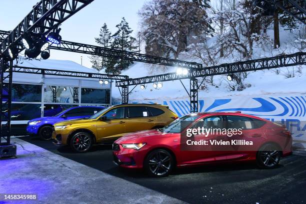 View of 2023 Acura MDX at the Theater Camp Premiere Party hosted by Acura at Acura Festival Village during Sundance Film Festival 2023 on January 21,...
