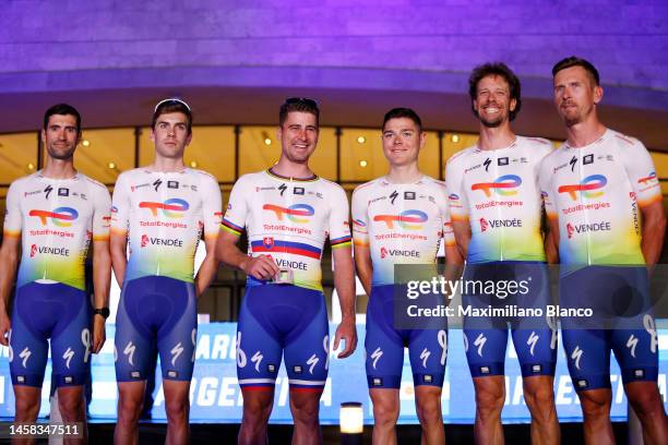 General view of Maciej Bodnar of Poland, Steff Cras of Belgium, Fabien Grellier of France, Alan Jousseaume of France, Daniel Oss of Italy, Peter...