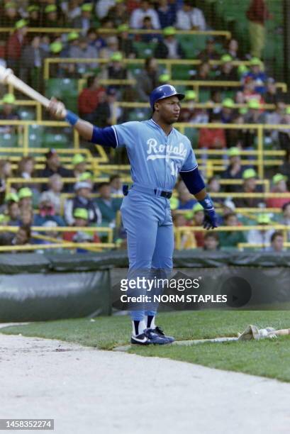 Bo Jackson A Dual Sport Athlete Played A Series With The Kansas City Royals Team Against The Chicago White Sox At Chicago Comiskey Park July 01 1990
