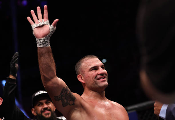 Mauricio Rua of Brazil reacts after his loss to Ihor Potieria of Ukraine in a light heavyweight fight during the UFC 283 event at Jeunesse Arena on...