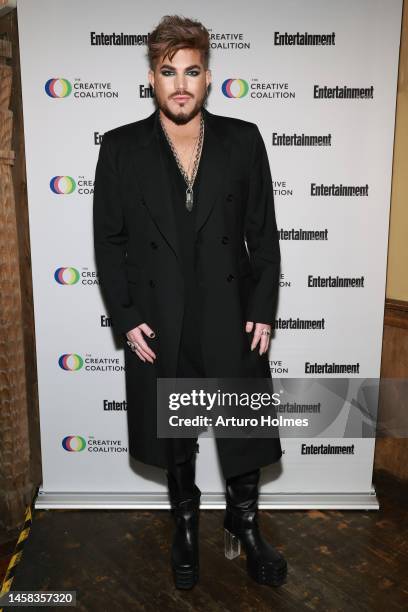 Adam Lambert attends the 2023 Spotlight Initiative Awards Dinner Gala Hosted By Tim Daly Benefiting The Creative Coalition at Buona Vita on January...