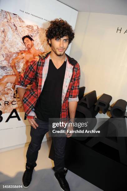 Model Jesus Luz attends Marc Jacobs' Bang fragrance party at Harvey Nichols.