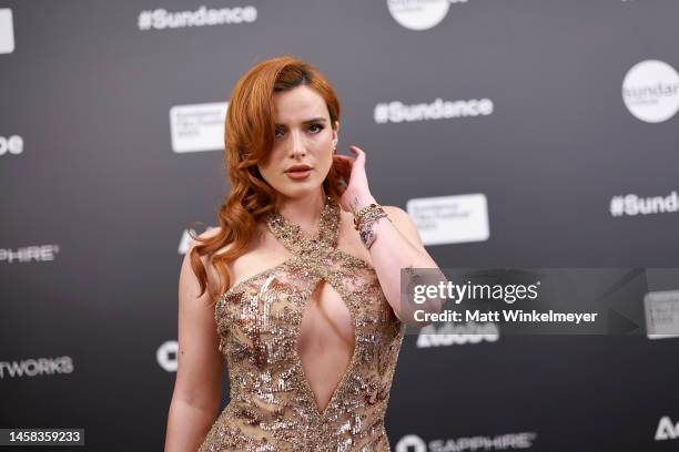 Bella Thorne attends the 2023 Sundance Film Festival "Divinity" Premiere at Egyptian Theatre on January 21, 2023 in Park City, Utah.