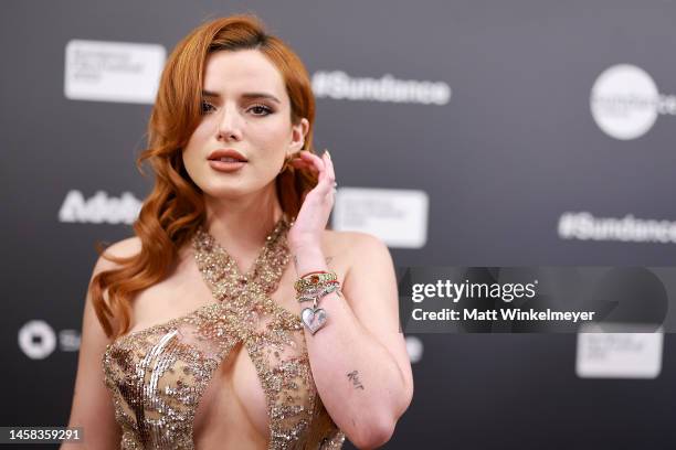 Bella Thorne attends the 2023 Sundance Film Festival "Divinity" Premiere at Egyptian Theatre on January 21, 2023 in Park City, Utah.