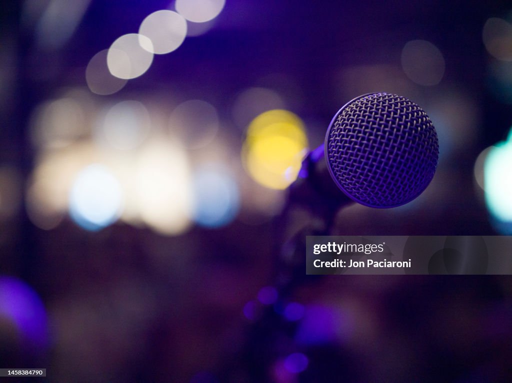Musical Microphone on a Concert Stage