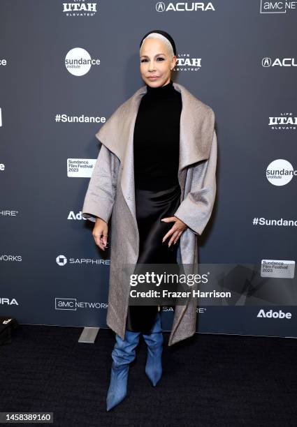 Amanda Brugel attends the 2023 Sundance Film Festival "Infinity Pool" Premiere at The Ray Theatre on January 21, 2023 in Park City, Utah.