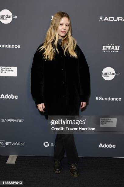 Mia Goth attends the 2023 Sundance Film Festival "Infinity Pool" Premiere at The Ray Theatre on January 21, 2023 in Park City, Utah.