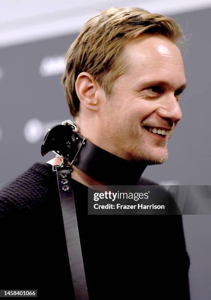 Alexander Skarsgård attends 2023 Sundance Film Festival "Infinity Pool" Premiere at The Ray Theatre on January 21, 2023 in Park City, Utah.