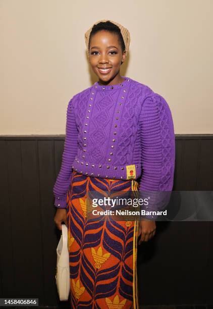 Thuso Mbedu attends as Gucci Celebrates the Premiere of Bethann Hardison & Frédéric Tcheng's Invisible Beauty at the Sundance Film Festival at Nickel...