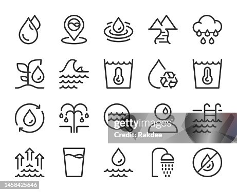 Wasser - Liniensymbole Wasser - Liniensymbole
