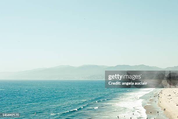 santa monica beach - playa de santa mónica fotografías e imágenes de stock