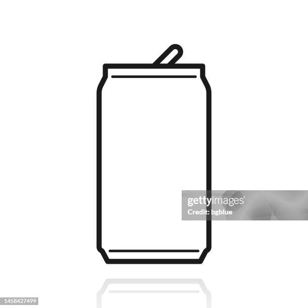bildbanksillustrationer, clip art samt tecknat material och ikoner med can. icon with reflection on white background - konservbruk