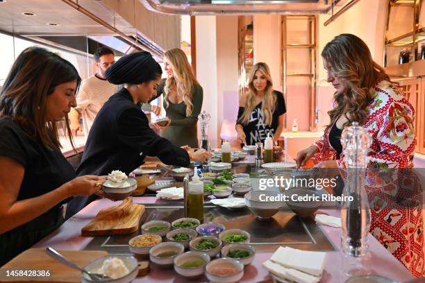 In this image released on January 22, Chef Ariana Bundy during a masterclass at their new restaurant Ariana’s Persian Kitchen at the Grand Reveal...