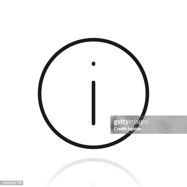 information. icon with reflection on white background - tourist information stock illustrations