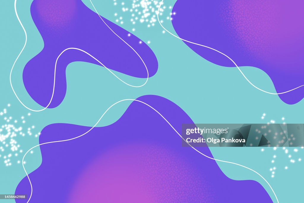 Abstract flat spotted blue turquoise purple background