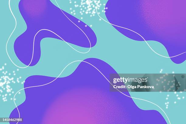 abstract flat spotted blue turquoise purple background - spotted gum stock pictures, royalty-free photos & images