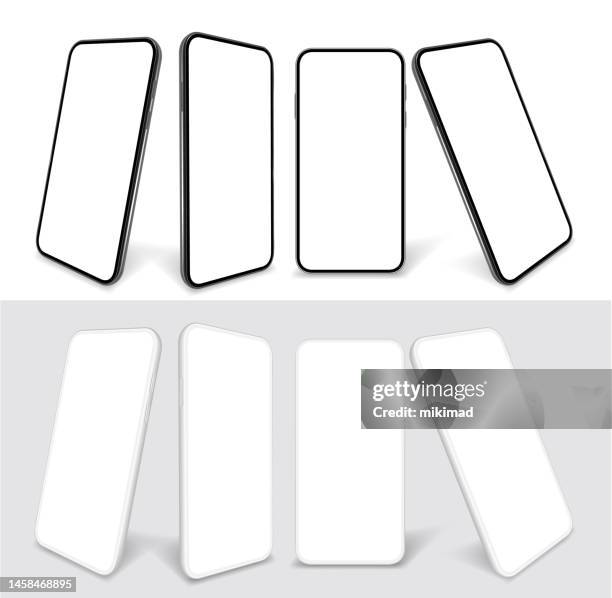 stockillustraties, clipart, cartoons en iconen met smartphone. mobile phone template. telephone. realistic vector illustration of digital devices. 3d - smartphone