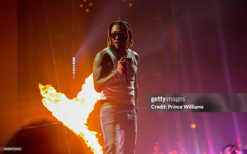 Future Rapper Fat Nov Rapper Future performs during Future and Friends