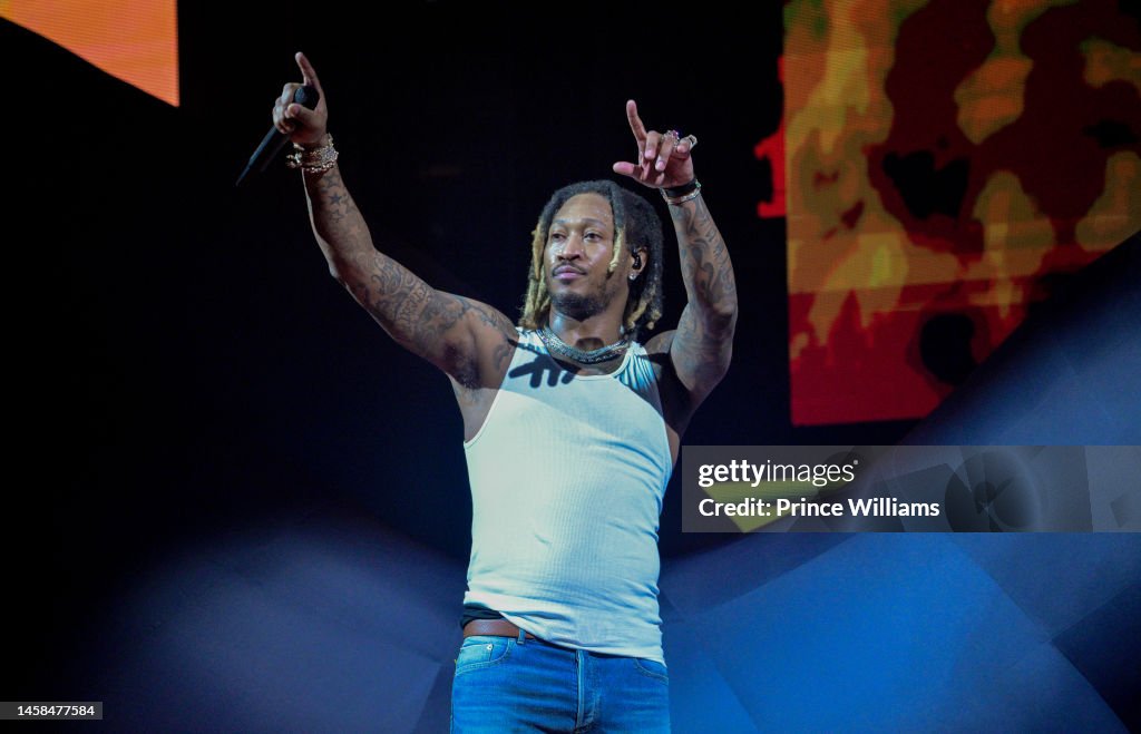 Future Rapper Fat Nov Rapper Future performs during Future and Friends