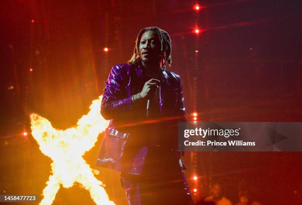 Future Rapper Fat Nov Rapper Future performs during Future and Friends