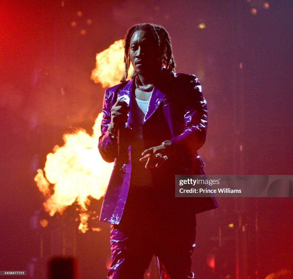 Future Rapper Fat Nov Rapper Future performs during Future and Friends