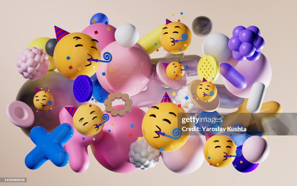 Cgi Abstract Objects Emojis Stylized 3d Cgi Abstract Illustrations Object High-Res Stock ...