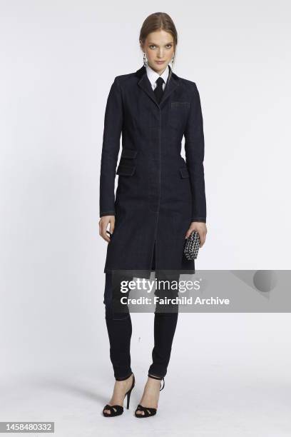 Model wears Ralph Lauren Collection Denim, the new luxury denim line from the designer's signature label.
