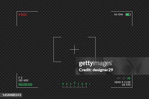 Video Camera Overlay. Video Screen Frame Vector Design on Transparent Background. Video Camera Overlay. Video Screen Frame Vector Design on Transparent Background.