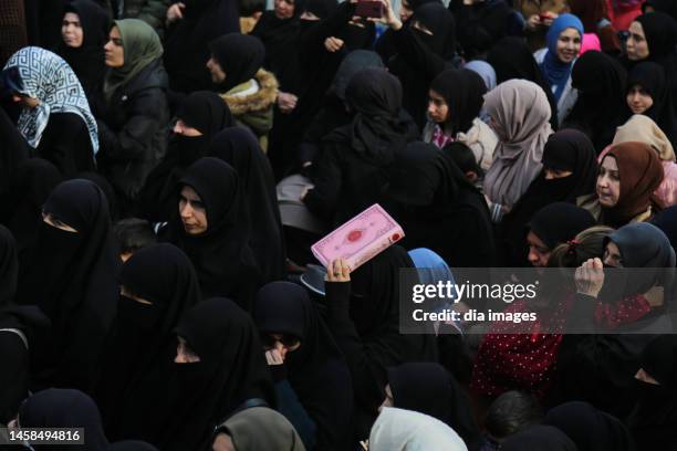 Protest against the burning of the Qur'an in Sweden is held in front of the Swedish Consulate on January 22, 2023. A group held a protest in front of...