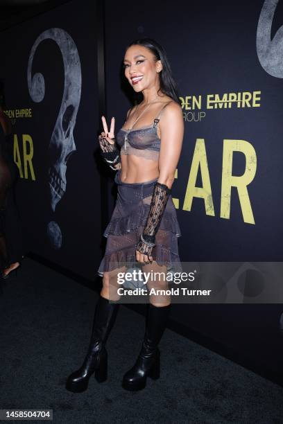 Actress Annie Ilonzeh attends "Fear" World Premiere at Directors Guild Of America on January 21, 2023 in Los Angeles, California.