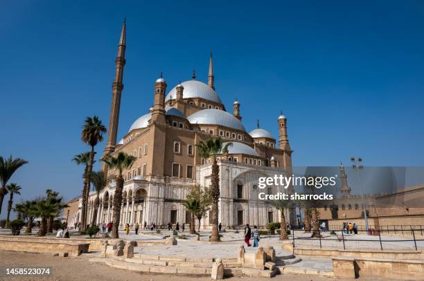 mosque of muhammad ali, salah al din, cairo citadel, egypt - cidadela do cairo imagens e fotografias de stock
