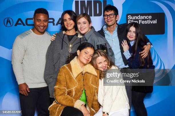 Beulah Koale, Jennifer Connelly, Alice Englert, Ben Whishaw, Molly O'Shea, Ana Scotney, and Dasha Nekrasova of 'Bad Behavior' attend The IMDb Studio...