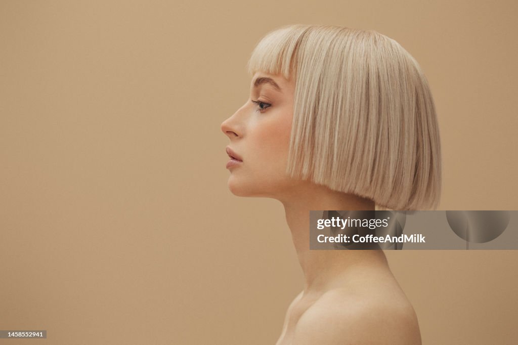 Beautiful woman with natural make-up