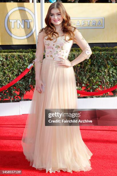 Ariel Winter attends the 19th annual Screen Actors Guild Awards at the Shrine Exposition Center. Winter wears Alex Perry with Graziela jewelry, a...