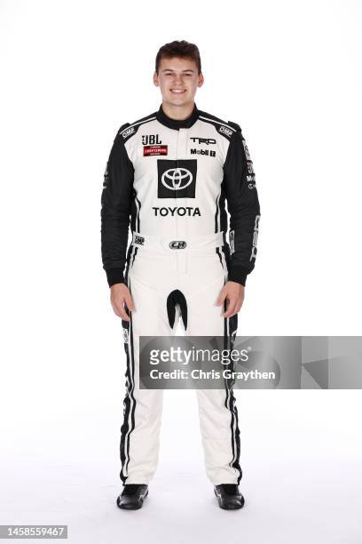 Driver Corey Heim poses for a photo during NASCAR Production Days at Charlotte Convention Center on January 18, 2023 in Charlotte, North Carolina.