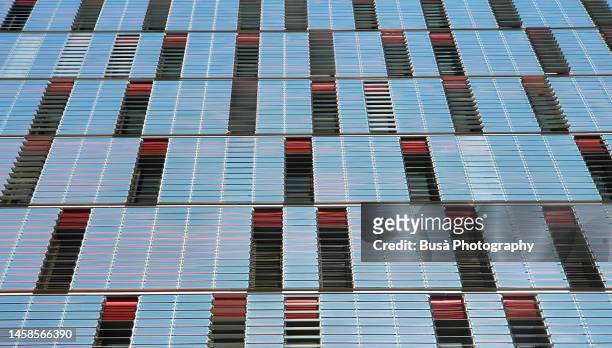 facade of pompeu fabra university building in the poble nou district of barcelona, spain - nou stock pictures, royalty-free photos & images