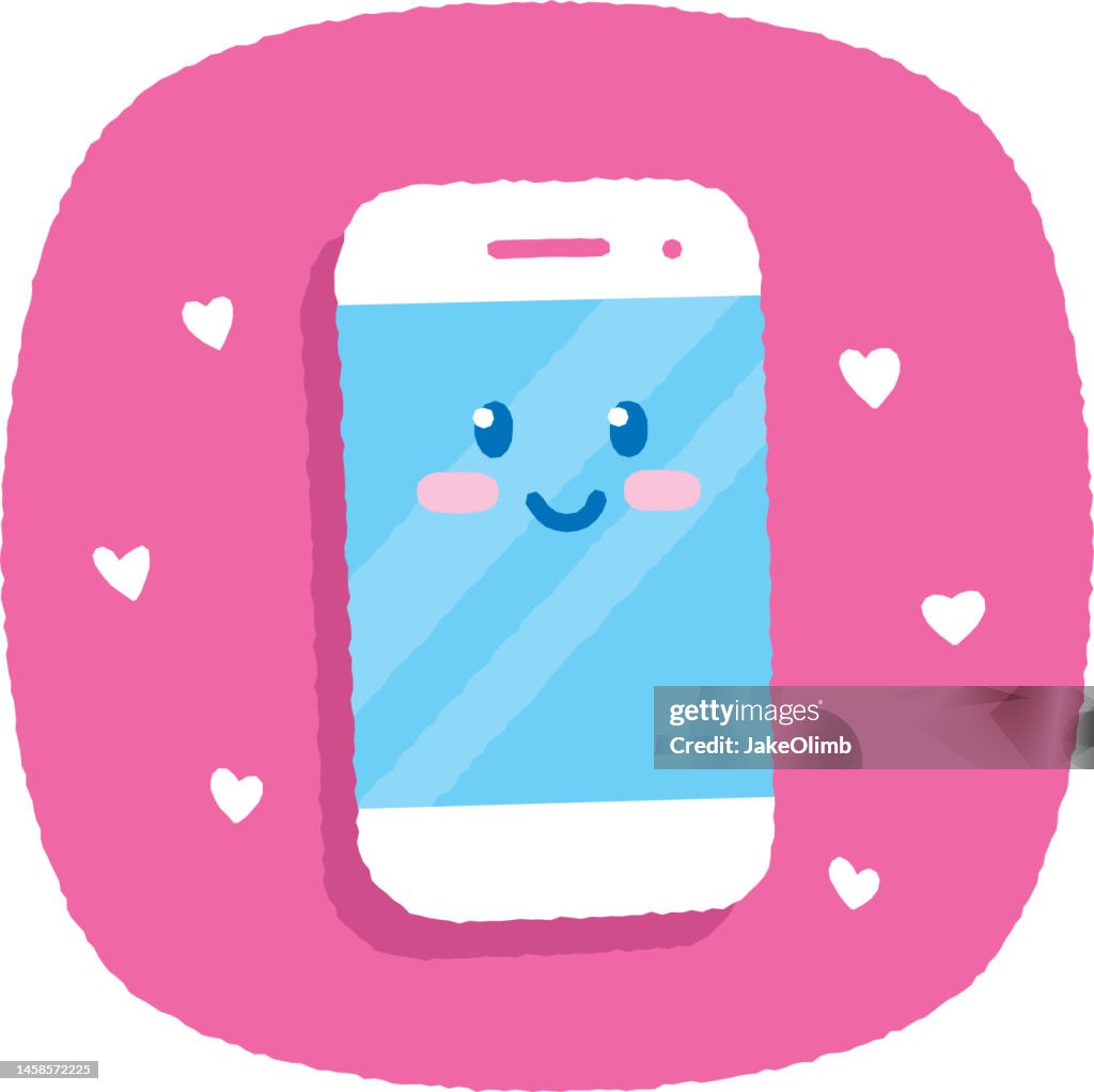 Smartphone Blushing Doodle 4