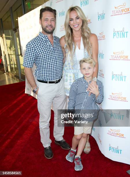 Jason Priestley, Naomi Lowde-Priestley and Dashiell Priestley