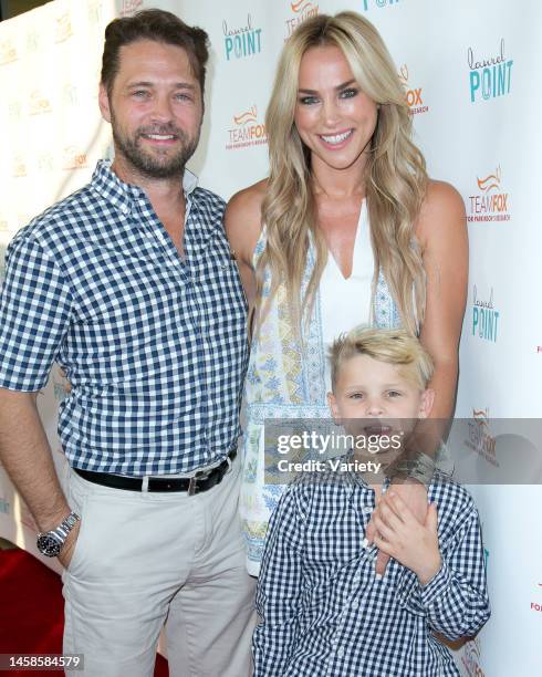 Jason Priestley, Naomi Lowde-Priestley and Dashiell Priestley