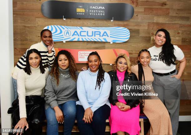 Candice Wilson Cherry, Tika Sumpter, Thai Randolph, Kiana Butler Jabangwe, Danielle Solomon, Logan Browning and Mayanna Berrin of 'Women Write Now'...