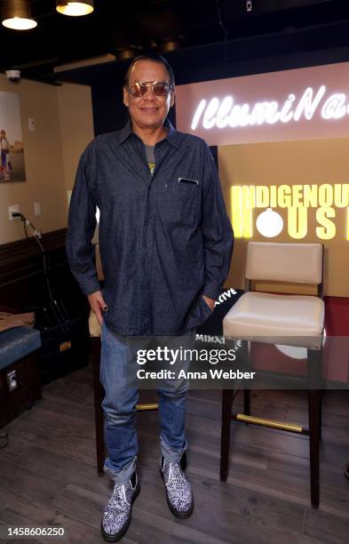 IllumiNative Board Member Bird Runningwater arrives at the Building Power Panel at IllumiNative Presents Inaugural Indigenous House at Sundance Film...