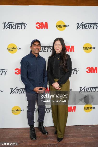 Sanju and Lauren Cox pose for a photo at the screening of "Skilled" at Chefdance on January 22, 2023 in Park City, Utah.