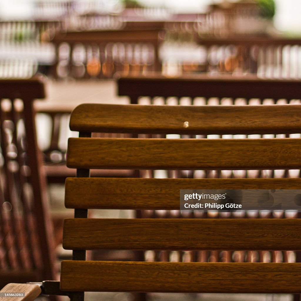 Wooden restaurant chair