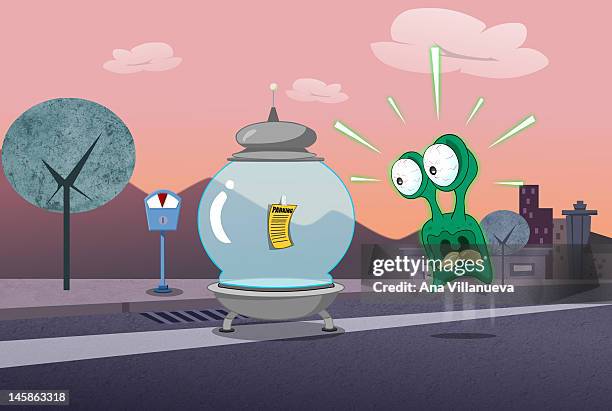 trouble - digital parking meter stock illustrations