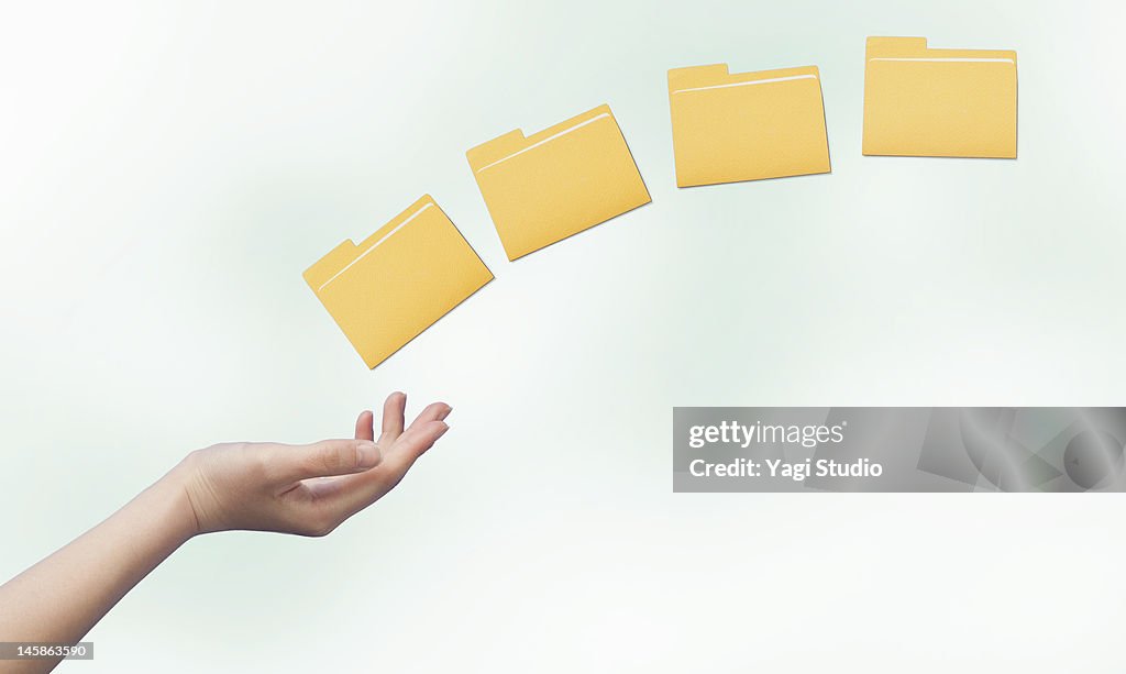 Folder of paper were sent from the hand